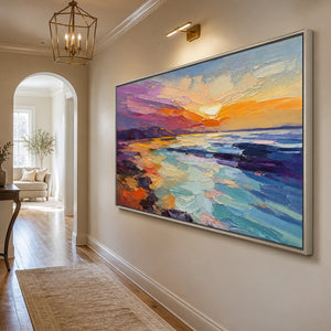 Violet Tide Glow in a refined entry hall with silver frame