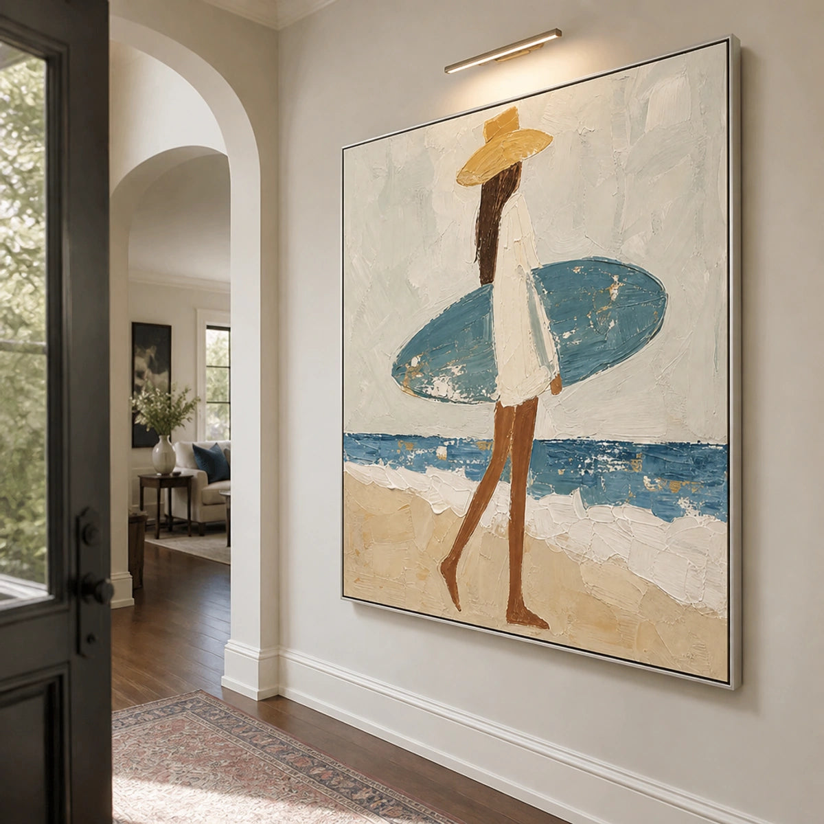 Shoreline Walk in a refined entry hall with silver frame