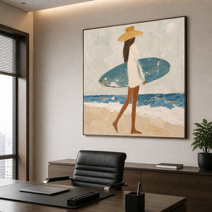 Shoreline Walk in a refined office, frameless