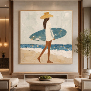 Shoreline Walk in a refined hotel interior with wood frame