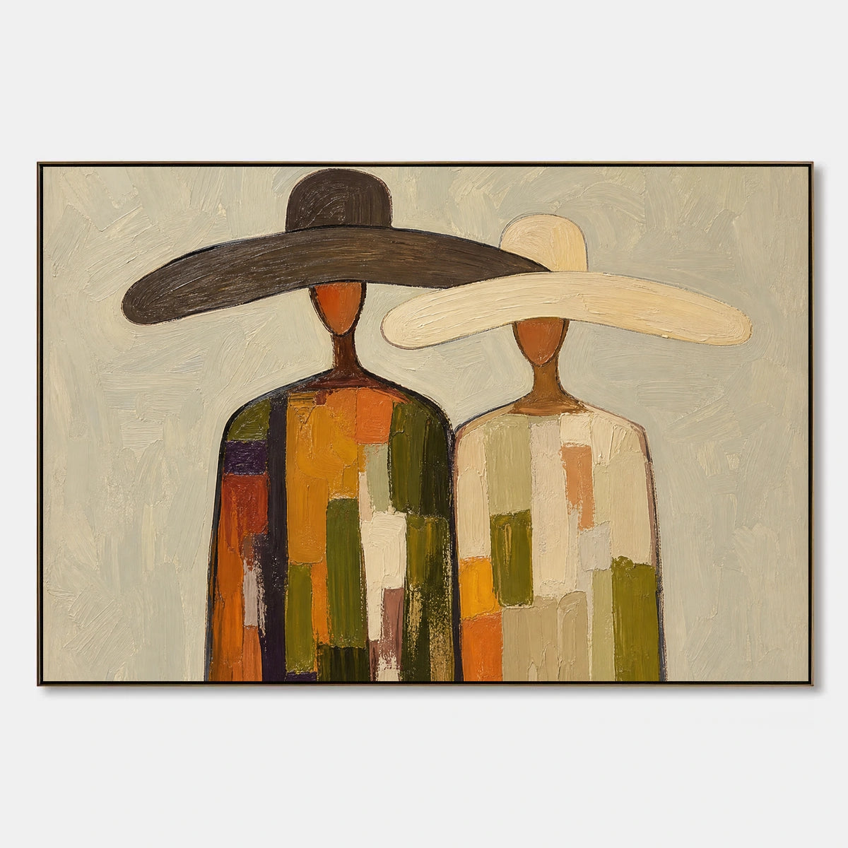 Sun Hat Duo hand-painted artwork