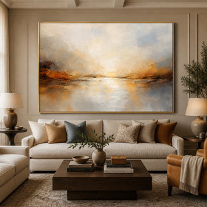 Horizon Afterlight in a refined living room with gold frame