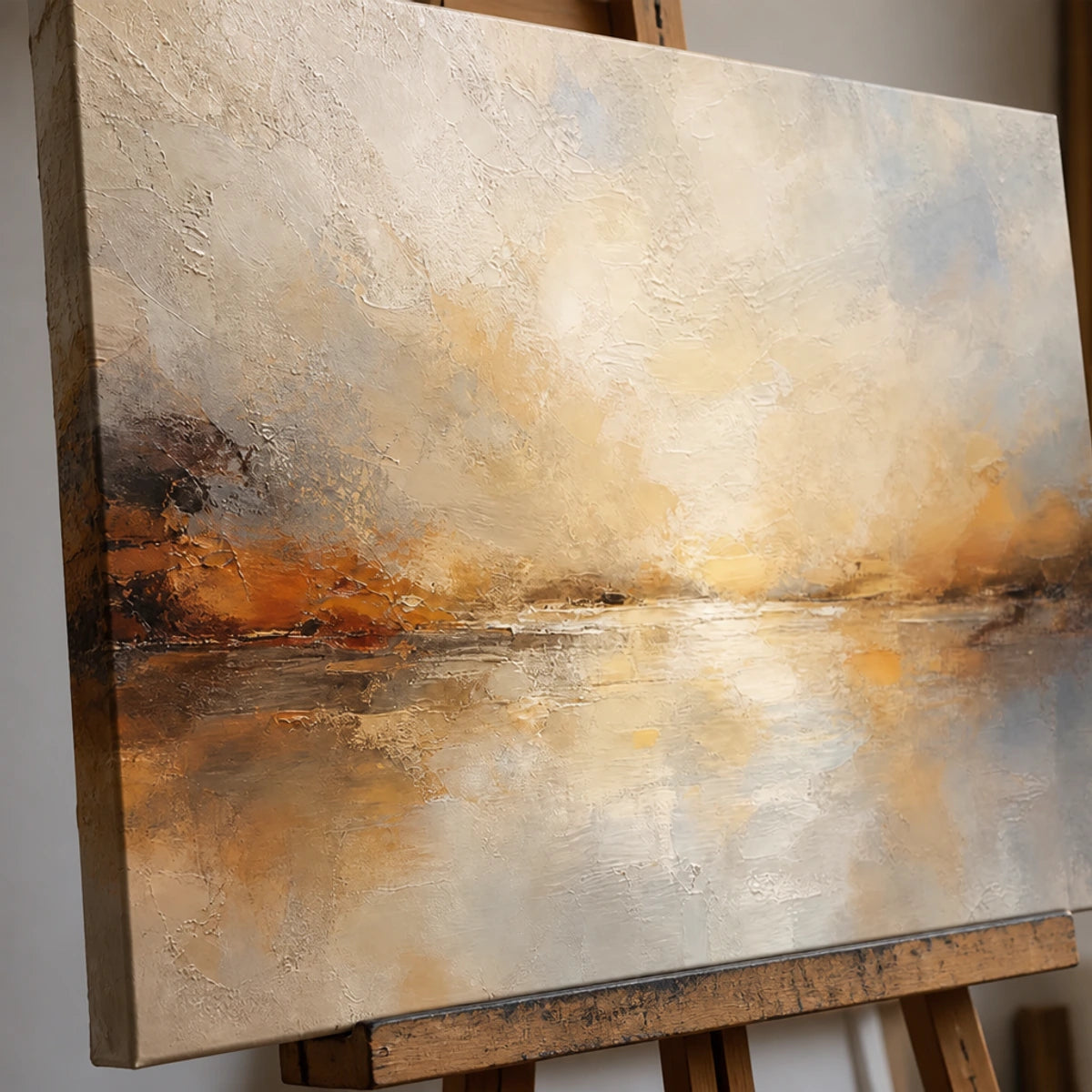 Close-up detail of Horizon Afterlight showing hand-painted texture and part of the frame