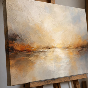Close-up detail of Horizon Afterlight showing hand-painted texture and part of the frame