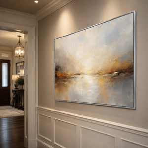 Horizon Afterlight in a refined entry hall with silver frame
