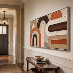 Modern Arches Horizon in a refined entry hall with silver frame