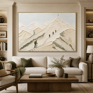 Ascent To Silence in a refined living room with gold frame