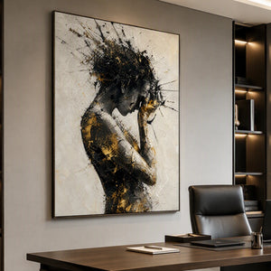 Wild Horse Spirit in a refined office, frameless