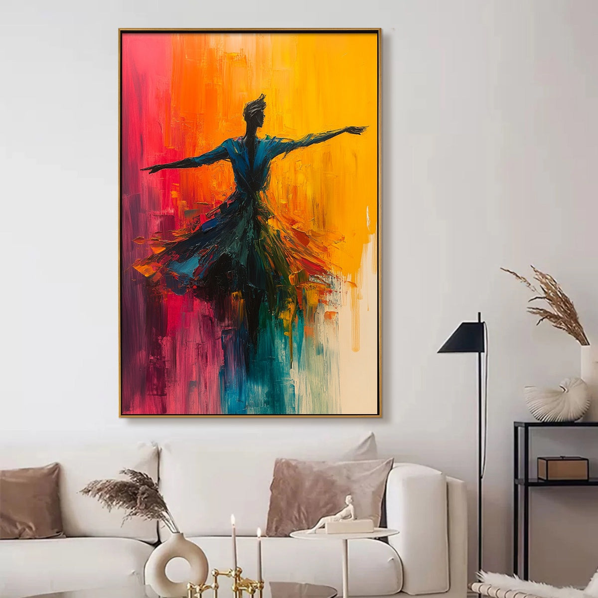 SOULFLIGHT: Textured Impasto Figurative Oil Painting of Dancer