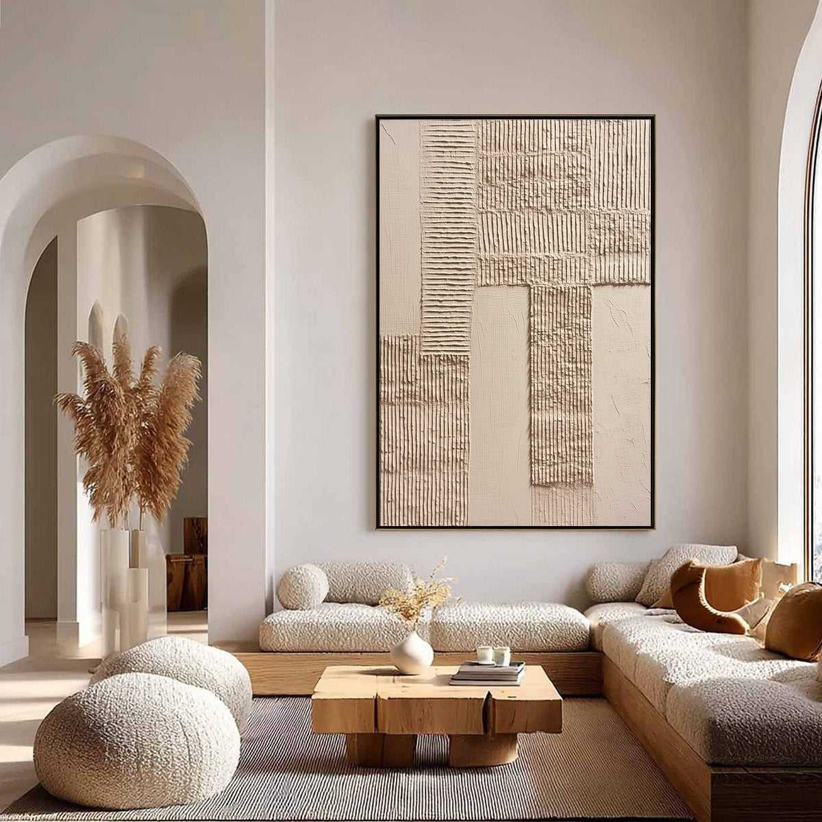 TERRA ALBA: Textured Wabi Sabi Minimalist Abstract Painting