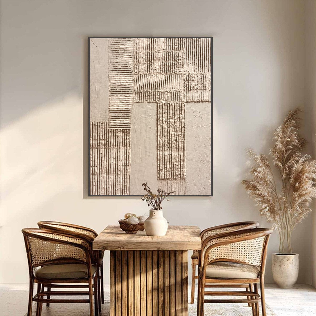 TERRA ALBA: Textured Wabi Sabi Minimalist Abstract Painting