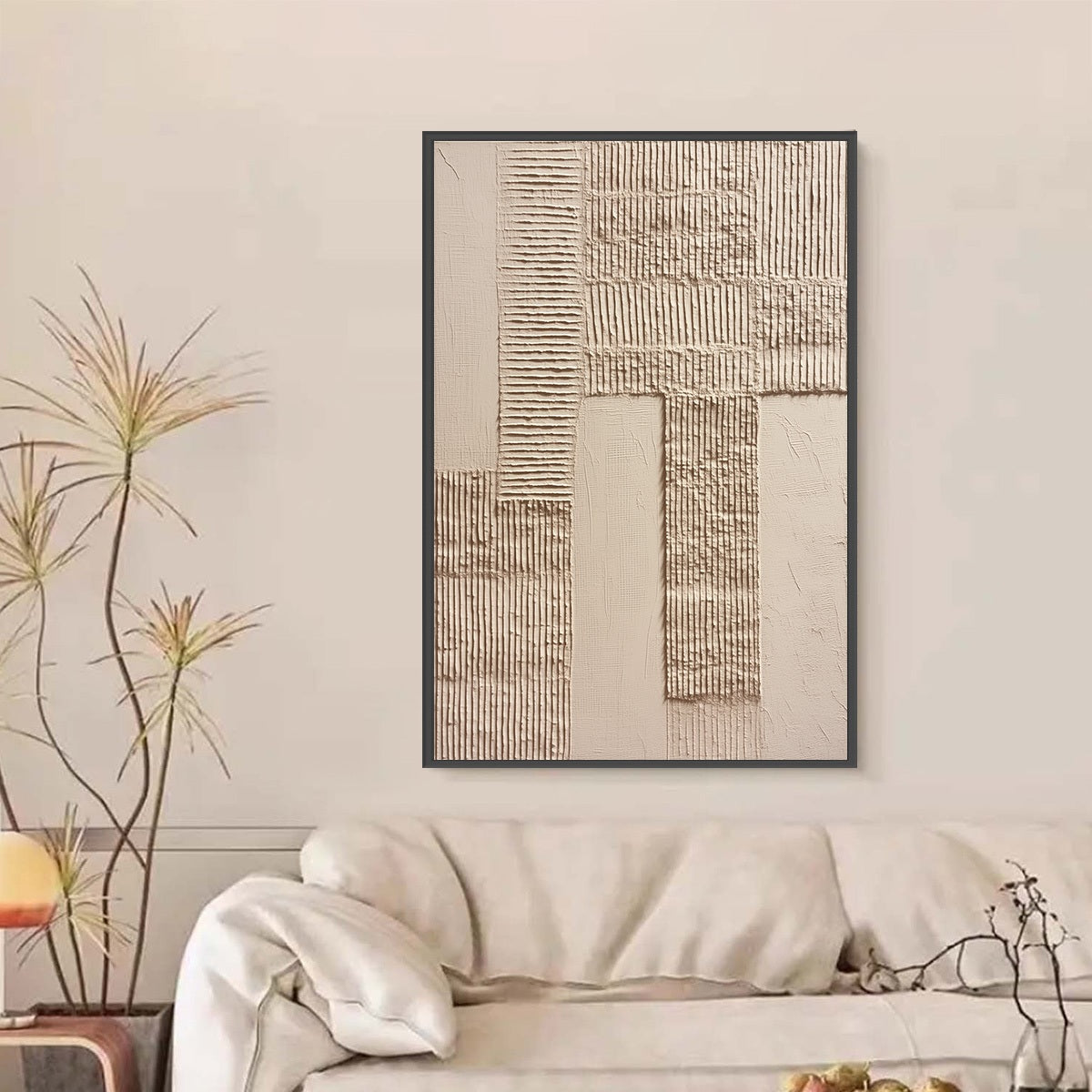 TERRA ALBA: Textured Wabi Sabi Minimalist Abstract Painting