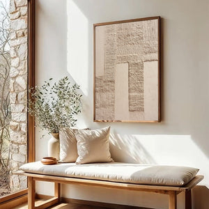 TERRA ALBA: Textured Wabi Sabi Minimalist Abstract Painting
