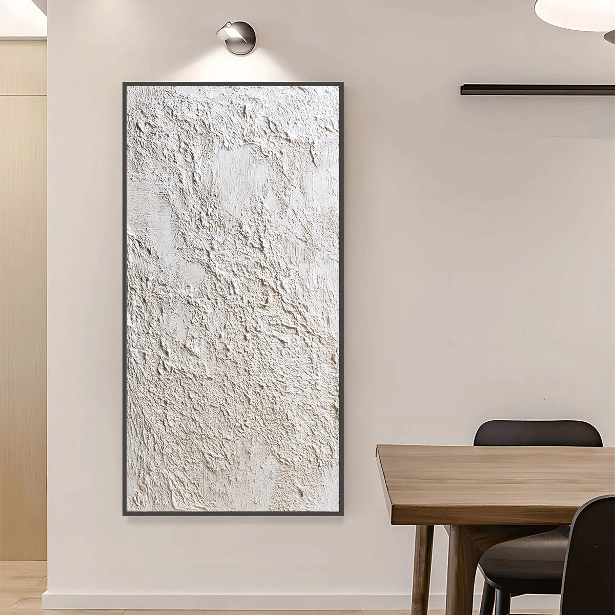 TERRA ALBA: Textured White Wabi Sabi Minimalist Painting