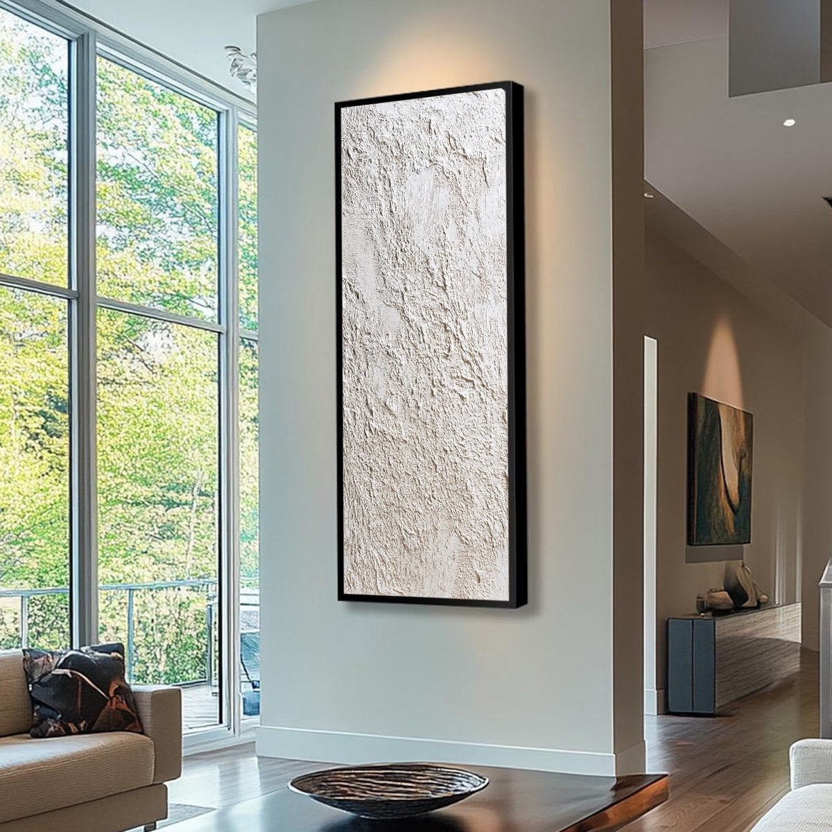 TERRA ALBA: Textured White Wabi Sabi Minimalist Painting