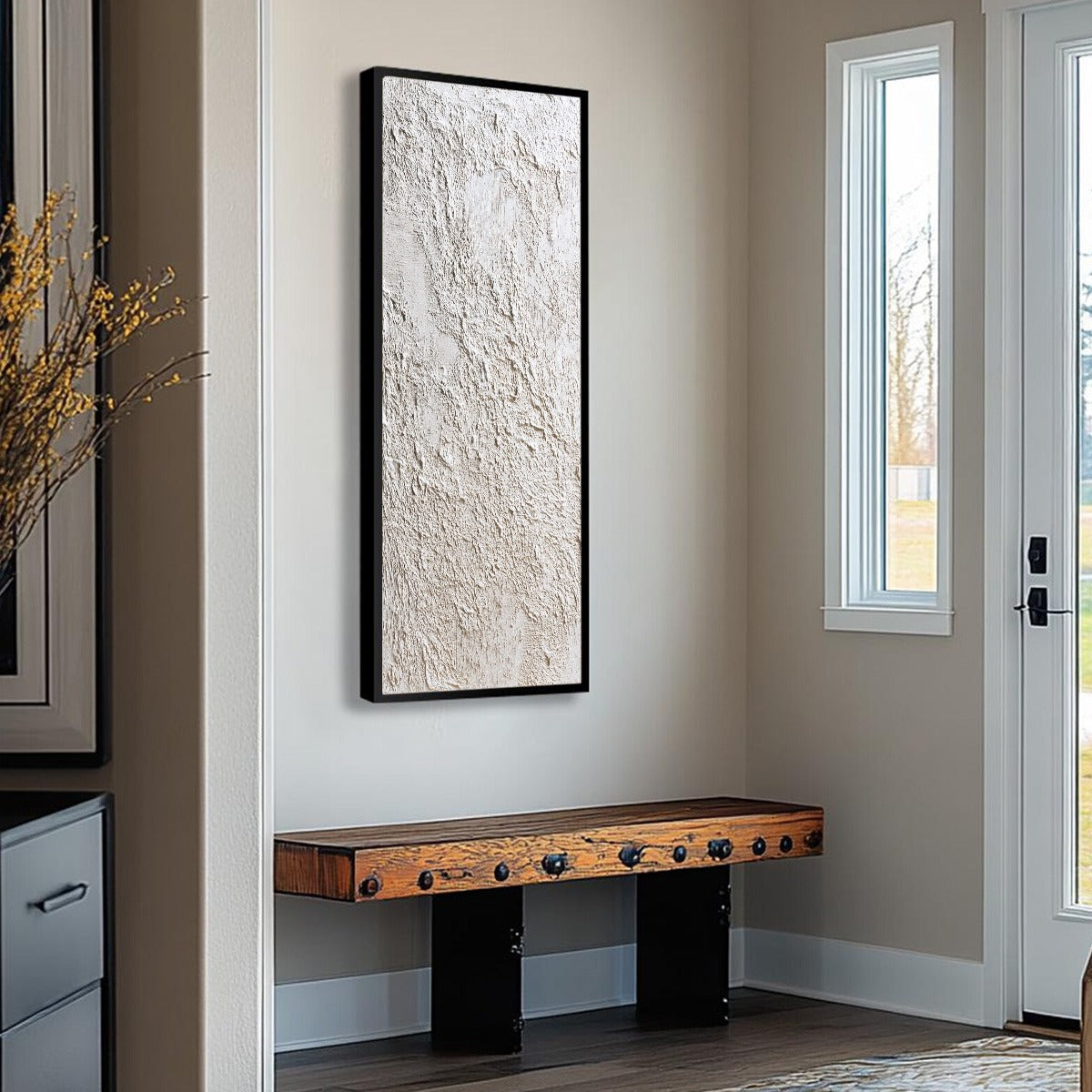 TERRA ALBA: Textured White Wabi Sabi Minimalist Painting