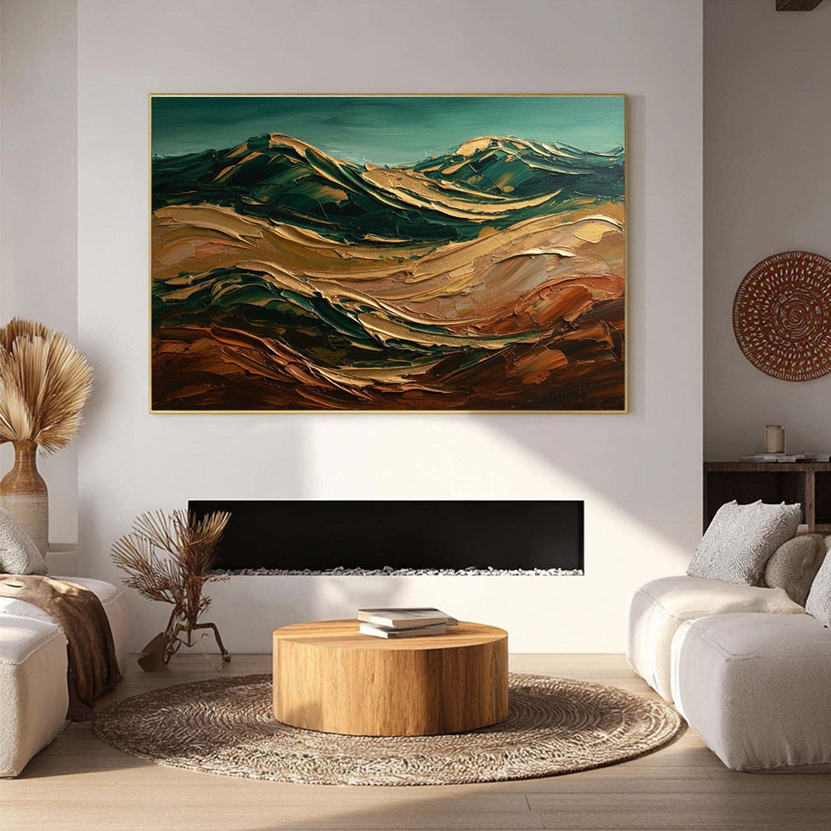 TERRA DORATA: Textured Abstract Mountain Landscape Painting