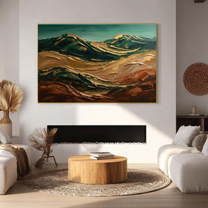 TERRA DORATA: Textured Abstract Mountain Landscape Painting
