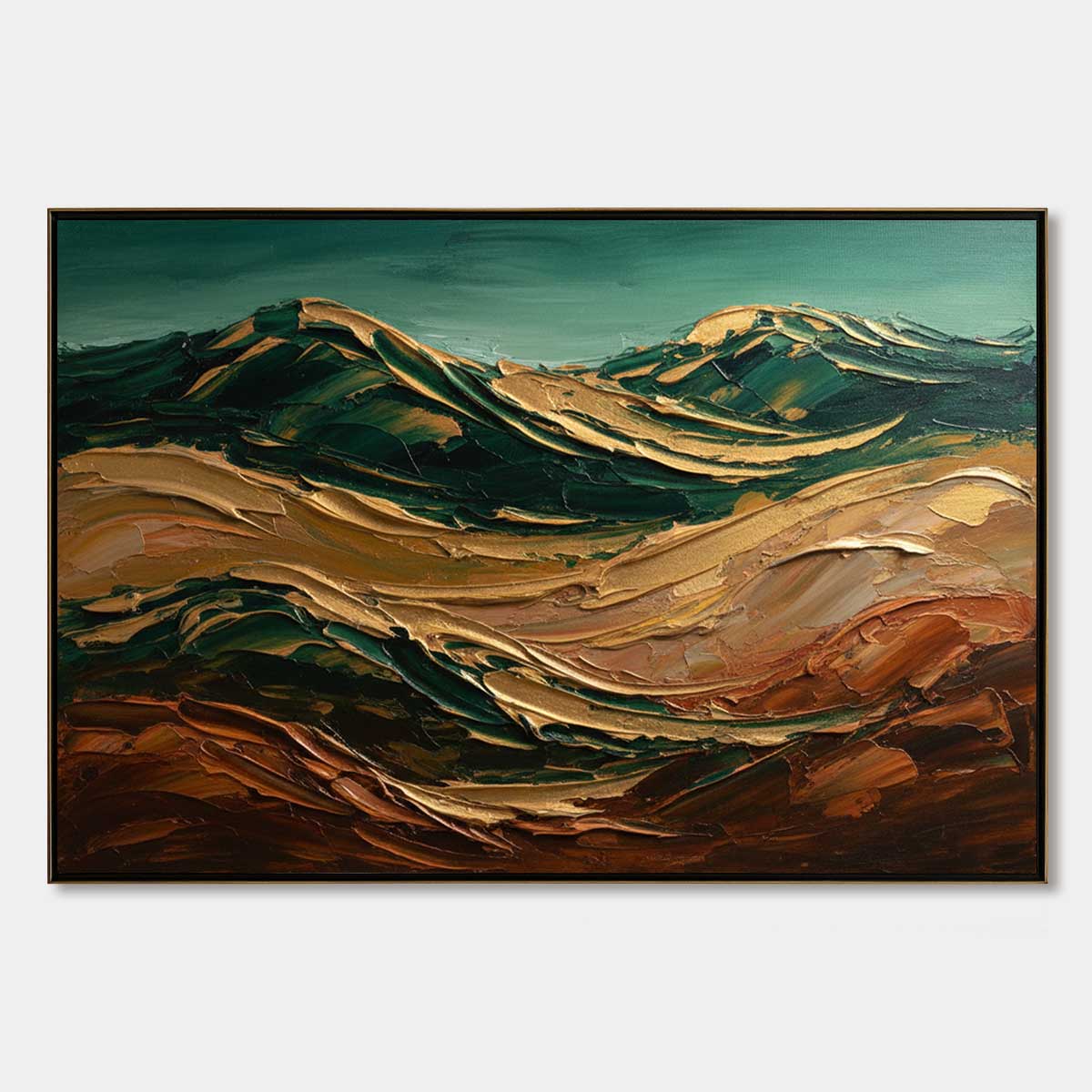 TERRA DORATA: Textured Abstract Mountain Landscape Painting