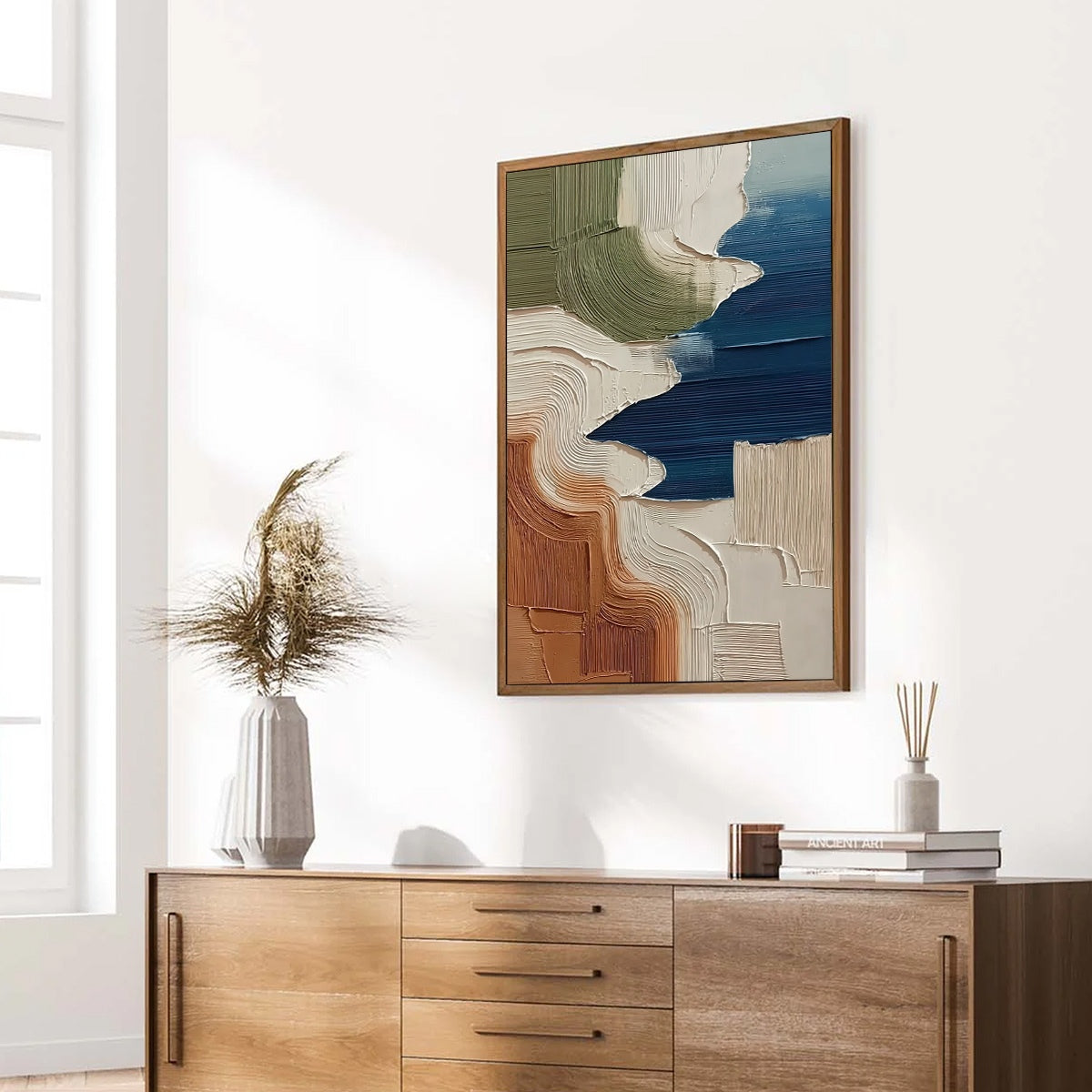 TERRA E MARE: Heavy Texture Abstract Coastal Landscape Painting