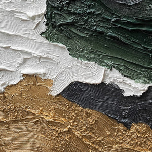 TERRA FIRMA: Heavily Textured Wabi Sabi Abstract Landscape Painting