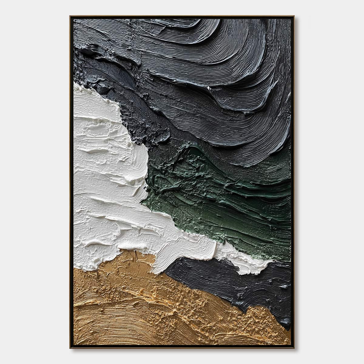 TERRA FIRMA: Heavily Textured Wabi Sabi Abstract Landscape Painting