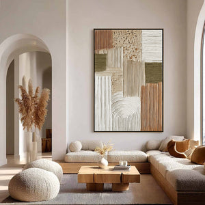 TERRA FIRMA original Wabi Sabi abstract painting, textured modern wall art