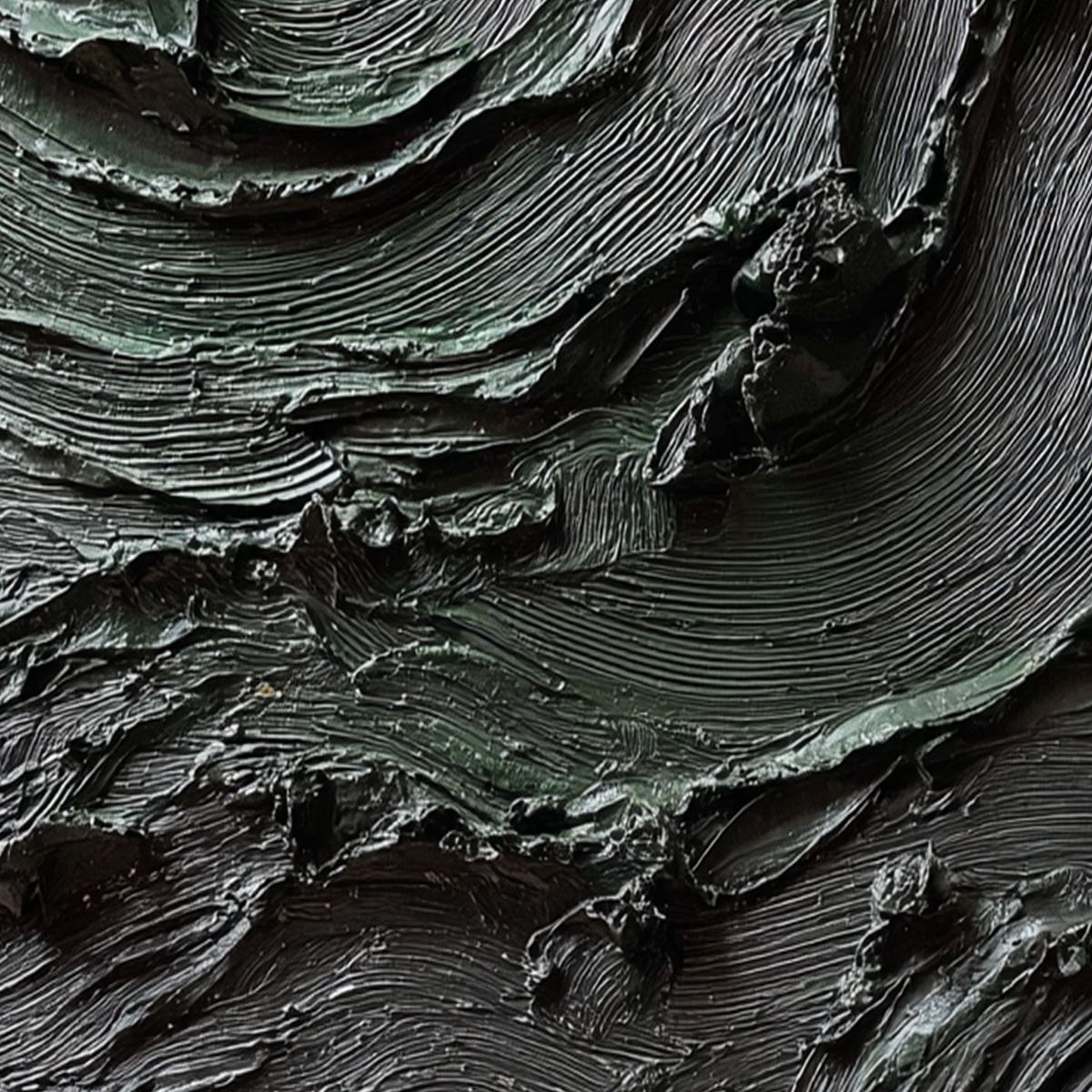 TERRA FIRMA: Heavy Texture Wabi Sabi Abstract Painting with Gold Leaf