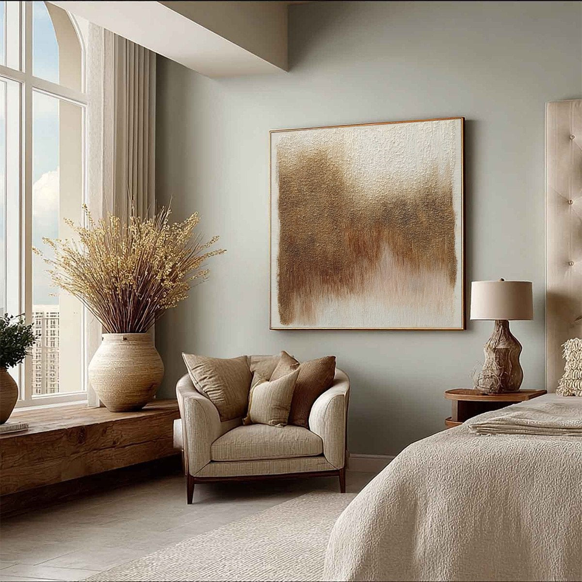 TERRA FIRMA: Heavy Textured Wabi Sabi Abstract Painting