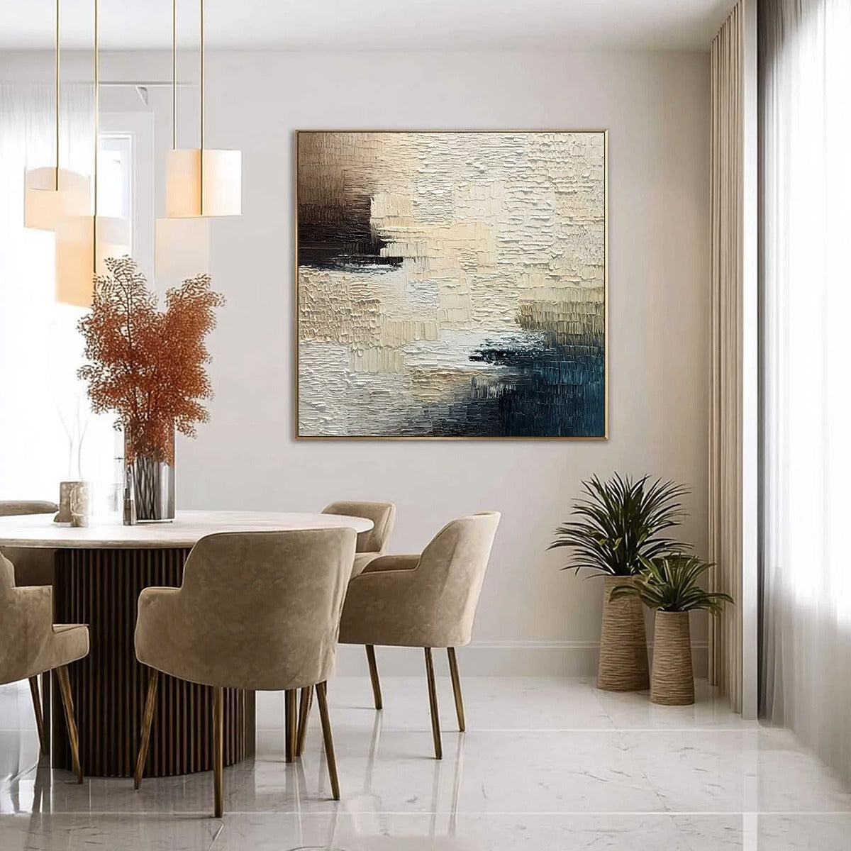 TERRA FIRMA: Textured Neutral Abstract Impasto Painting