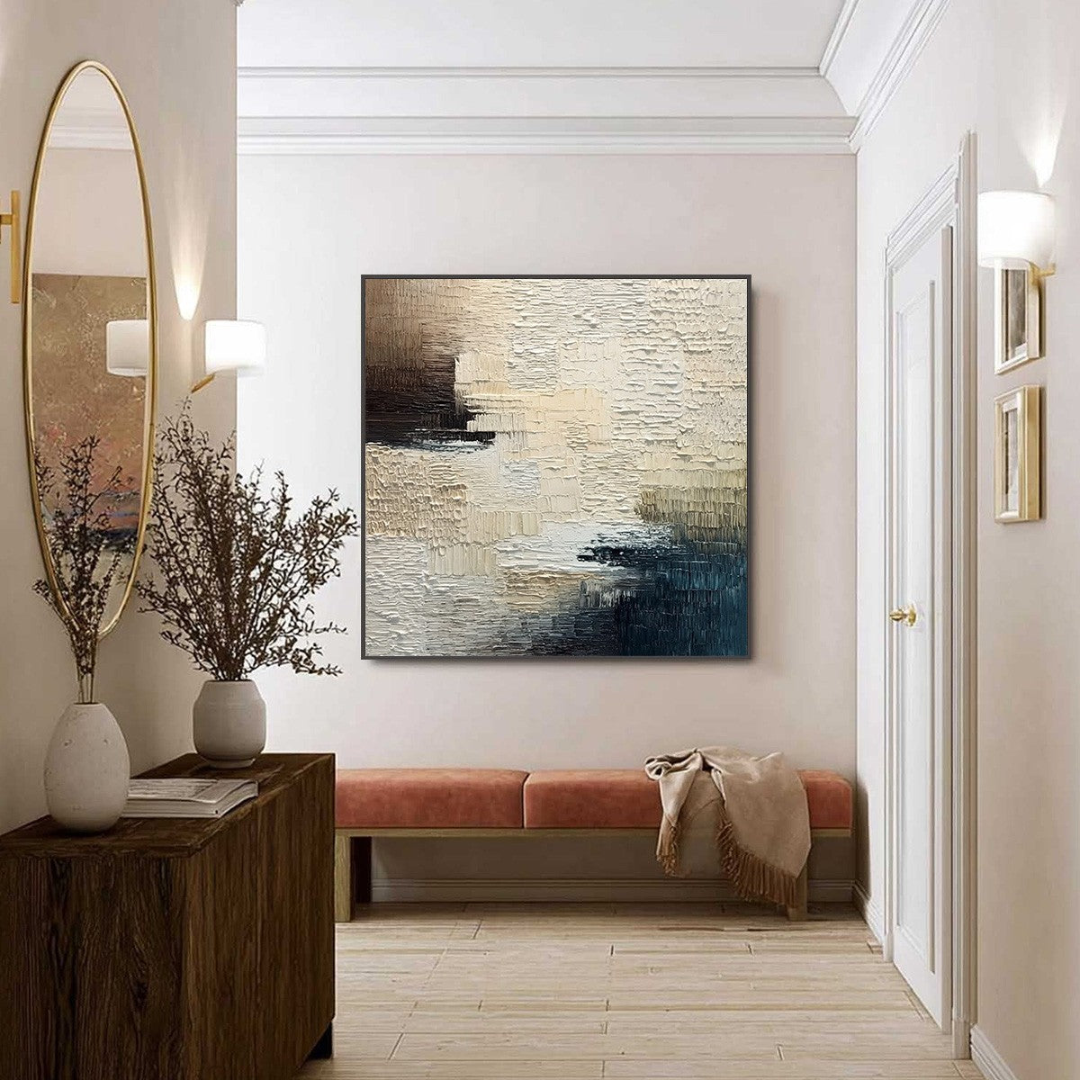 TERRA FIRMA: Textured Neutral Abstract Impasto Painting