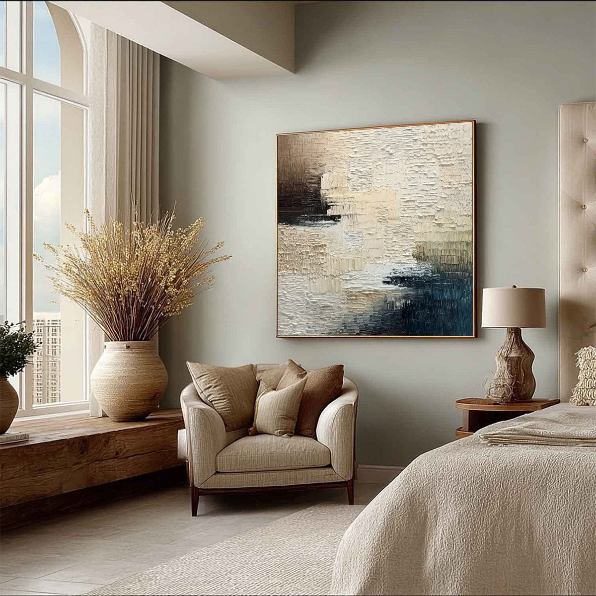 TERRA FIRMA: Textured Neutral Abstract Impasto Painting