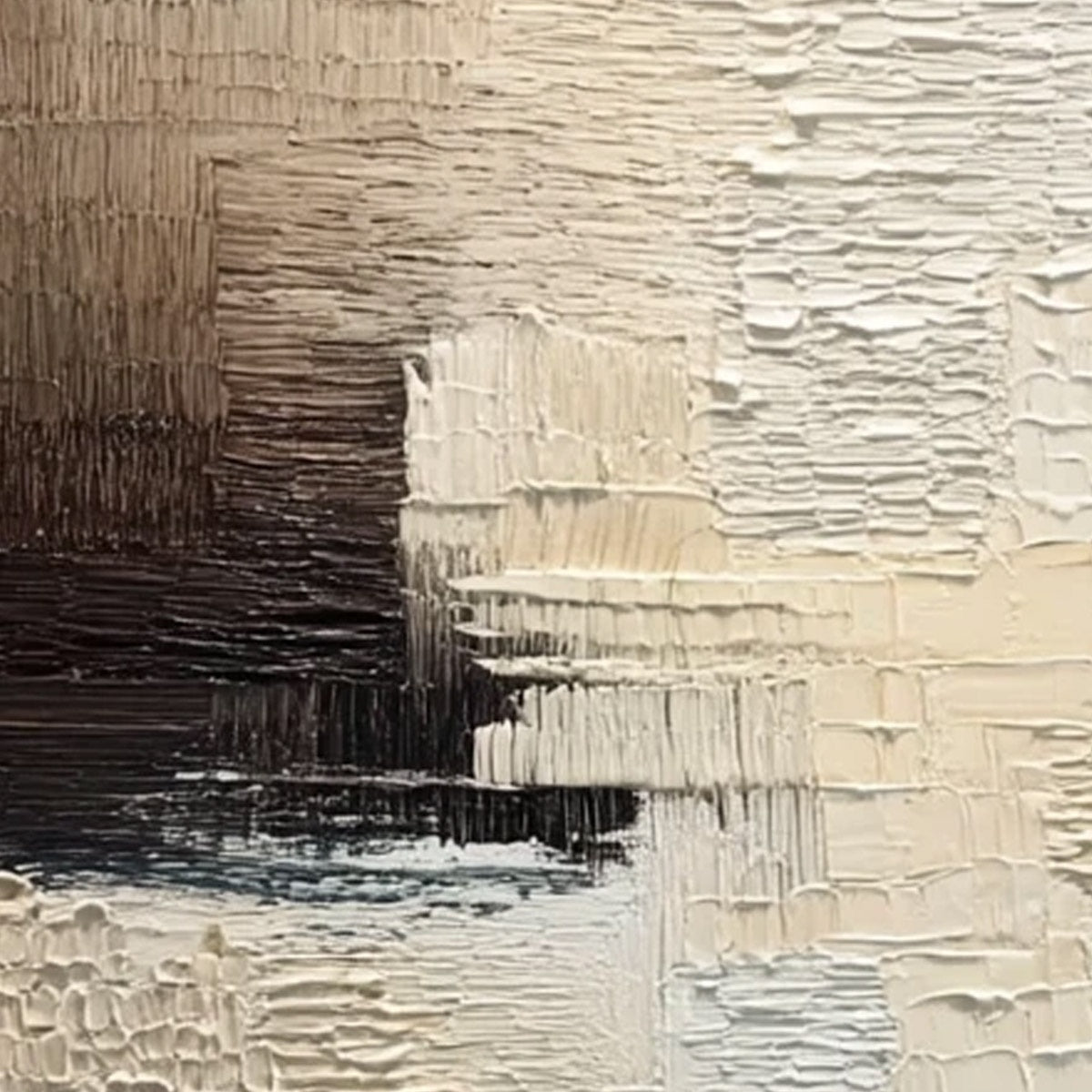 TERRA FIRMA: Textured Neutral Abstract Impasto Painting