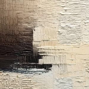 TERRA FIRMA: Textured Neutral Abstract Impasto Painting