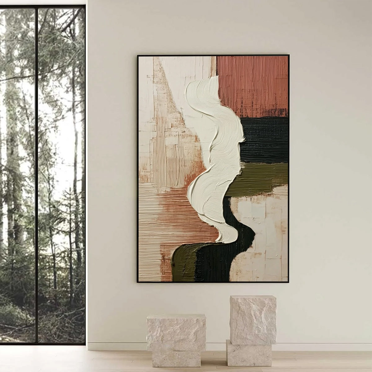 TERRA FIRMA: Textured Wabi Sabi Abstract Art in Earth Tones