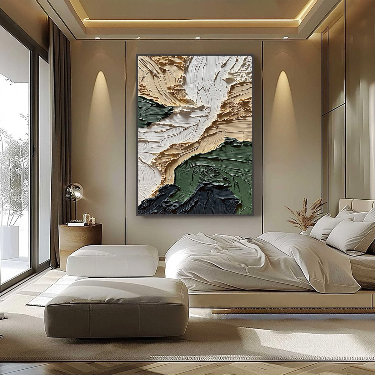 TERRA FIRMA: Textured Wabi Sabi Abstract Landscape Painting