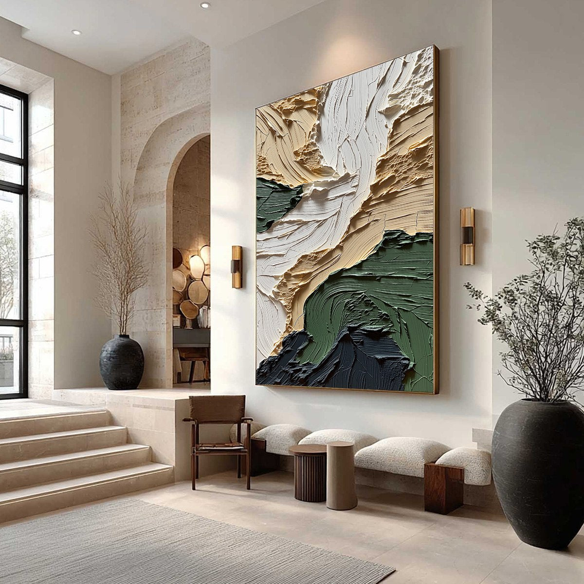 TERRA FIRMA: Textured Wabi Sabi Abstract Landscape Painting