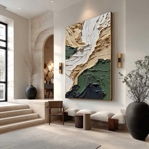 TERRA FIRMA: Textured Wabi Sabi Abstract Landscape Painting