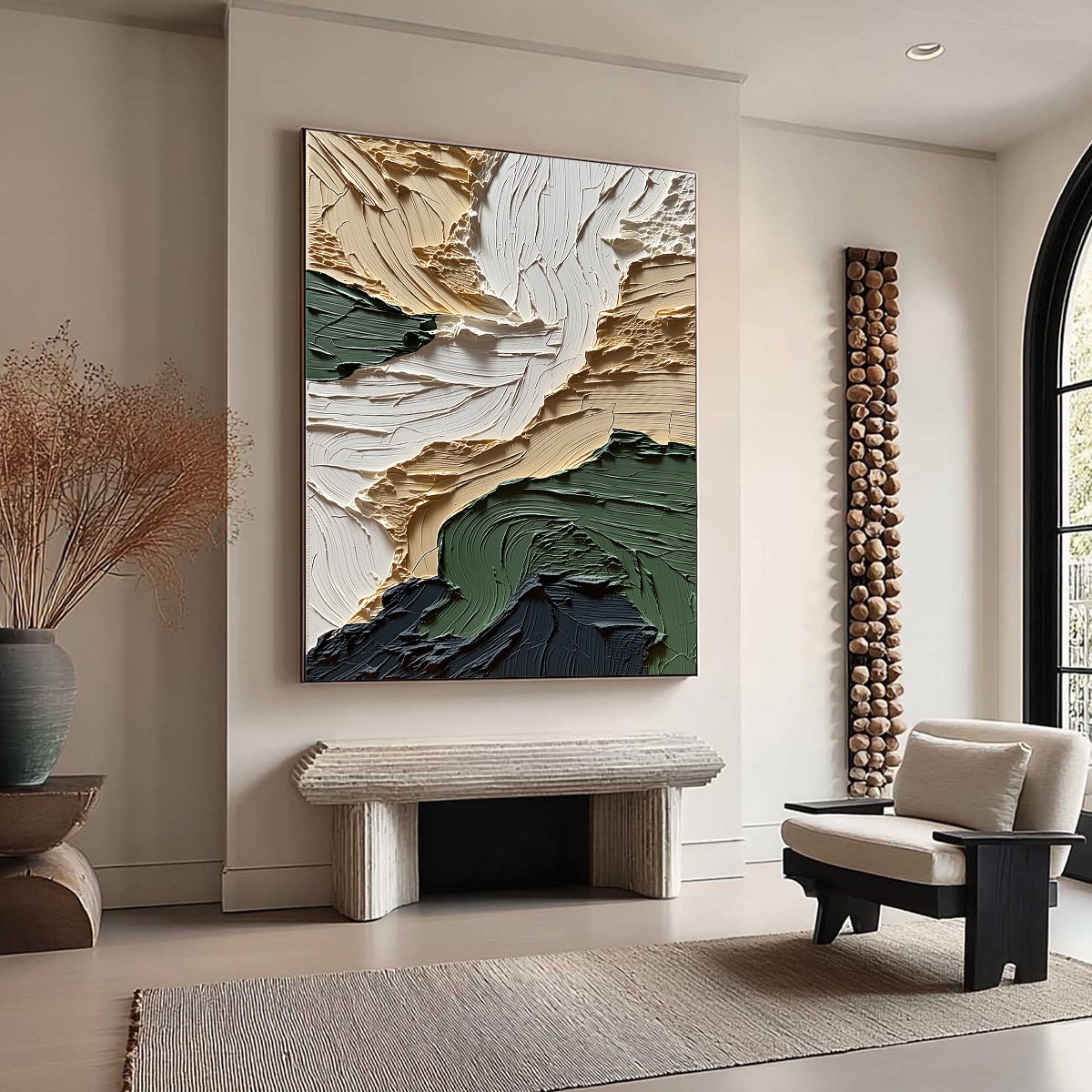 TERRA FIRMA: Textured Wabi Sabi Abstract Landscape Painting
