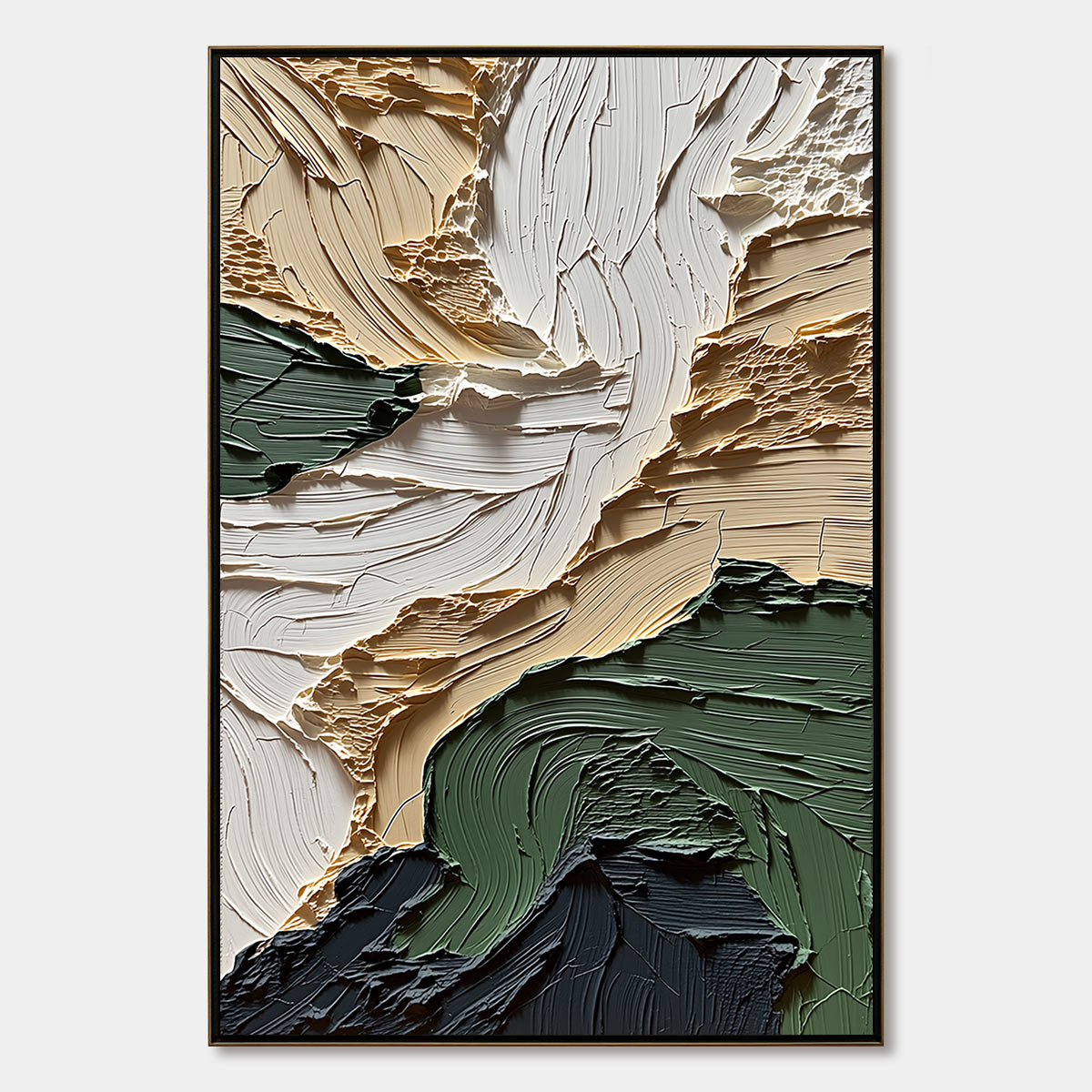 テクスチャーアート#597 Terra Firma: Textured Abstract Landscape Oil Painting for Walls