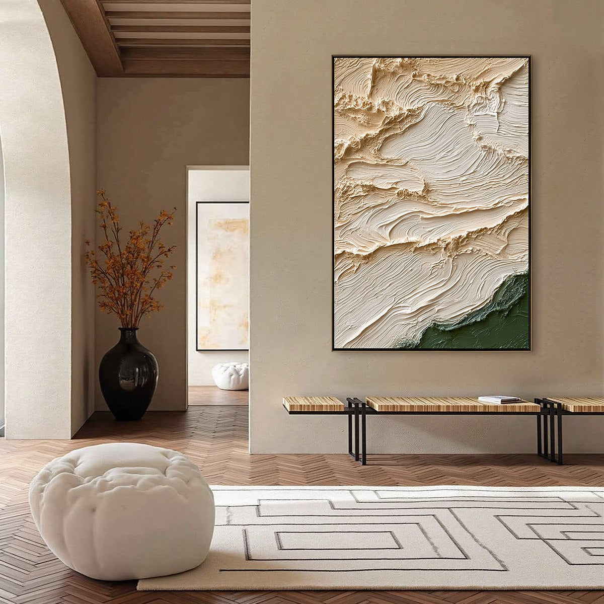 TERRA FIRMA: Textured Wabi Sabi Abstract Oil Painting Wall Art