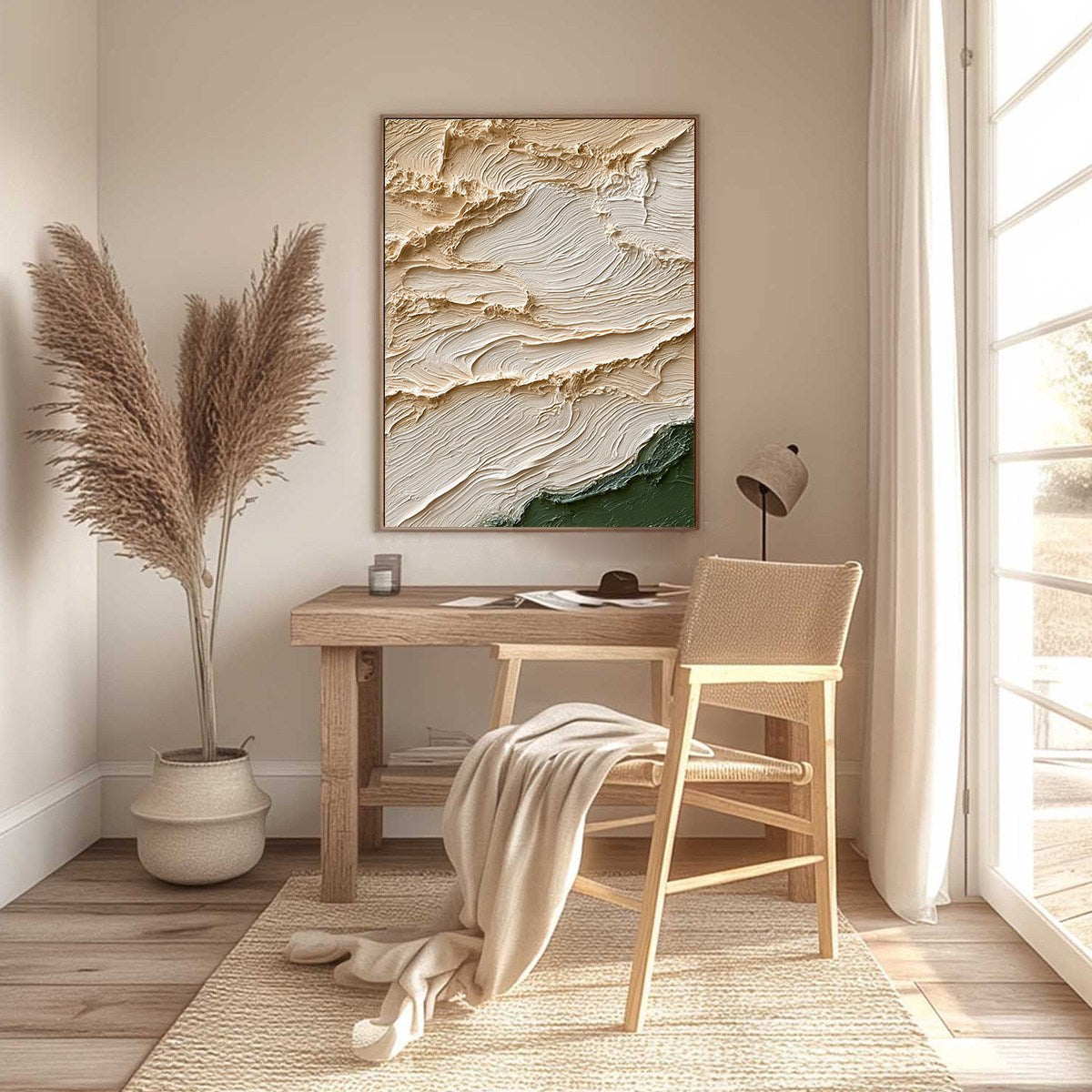 TERRA FIRMA: Textured Wabi Sabi Abstract Oil Painting Wall Art