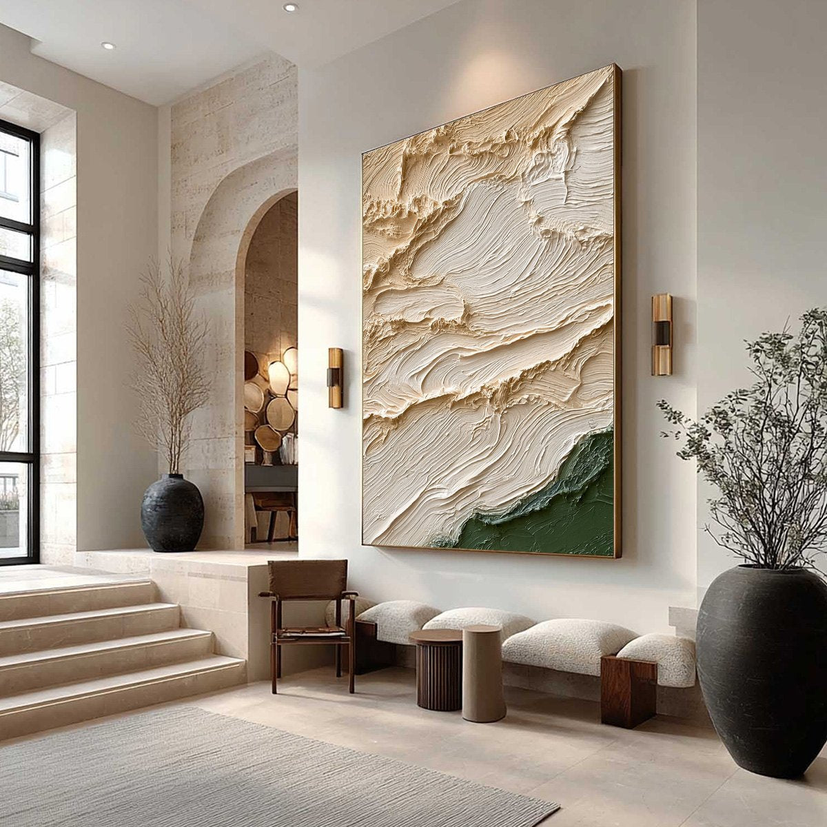 TERRA FIRMA: Textured Wabi Sabi Abstract Oil Painting Wall Art