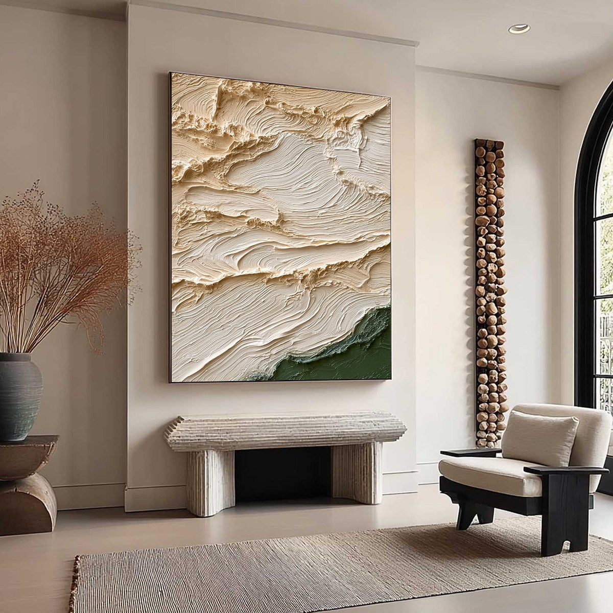 TERRA FIRMA: Textured Wabi Sabi Abstract Oil Painting Wall Art