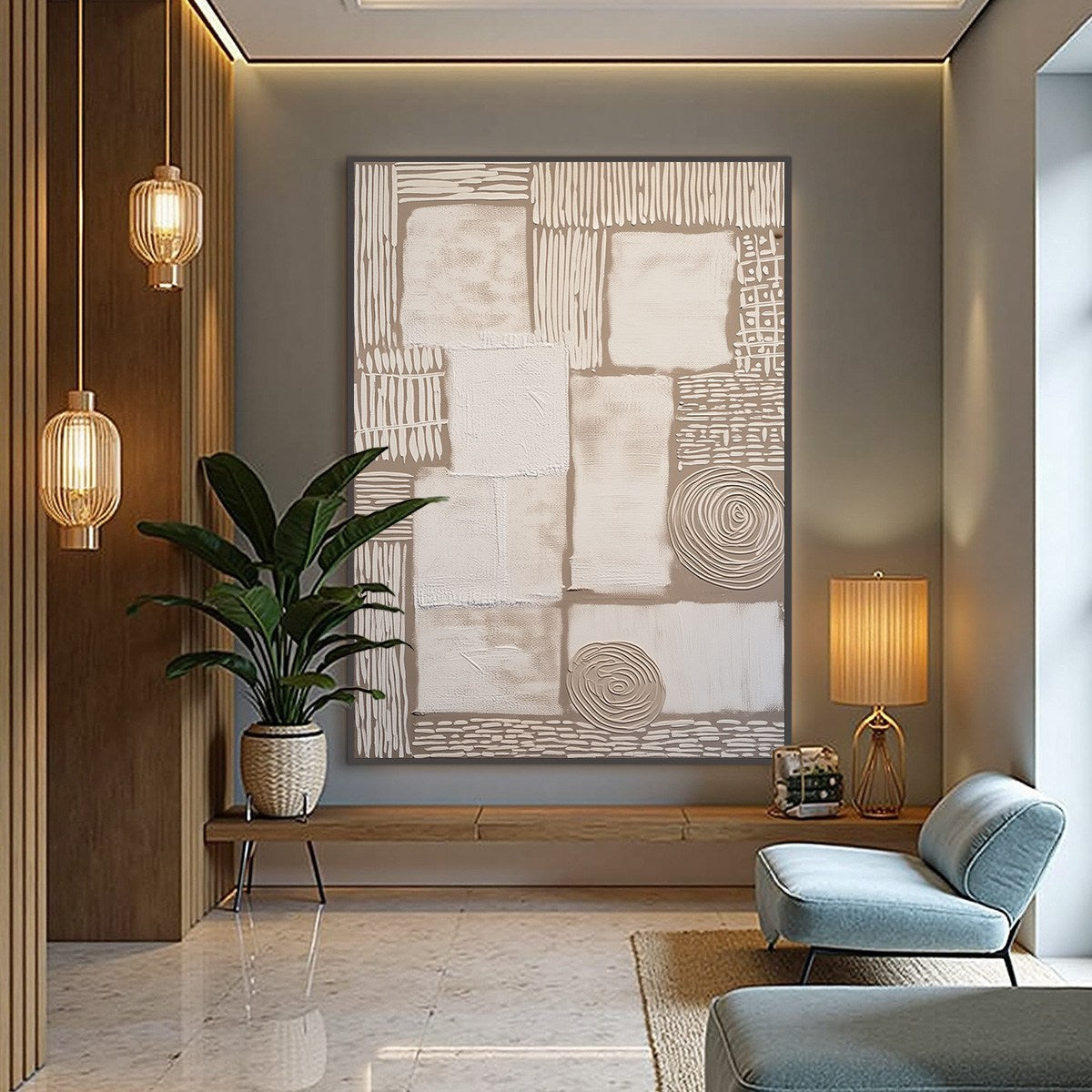 TERRA FIRMA: Textured Wabi-Sabi Abstract Painting for Modern Interiors