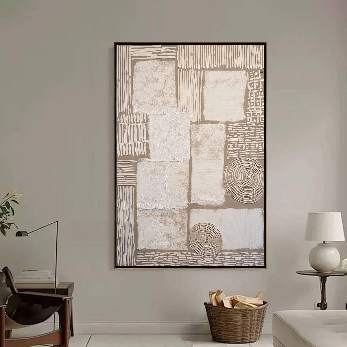 TERRA FIRMA: Textured Wabi-Sabi Abstract Painting for Modern Interiors