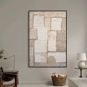 TERRA FIRMA: Textured Wabi-Sabi Abstract Painting for Modern Interiors