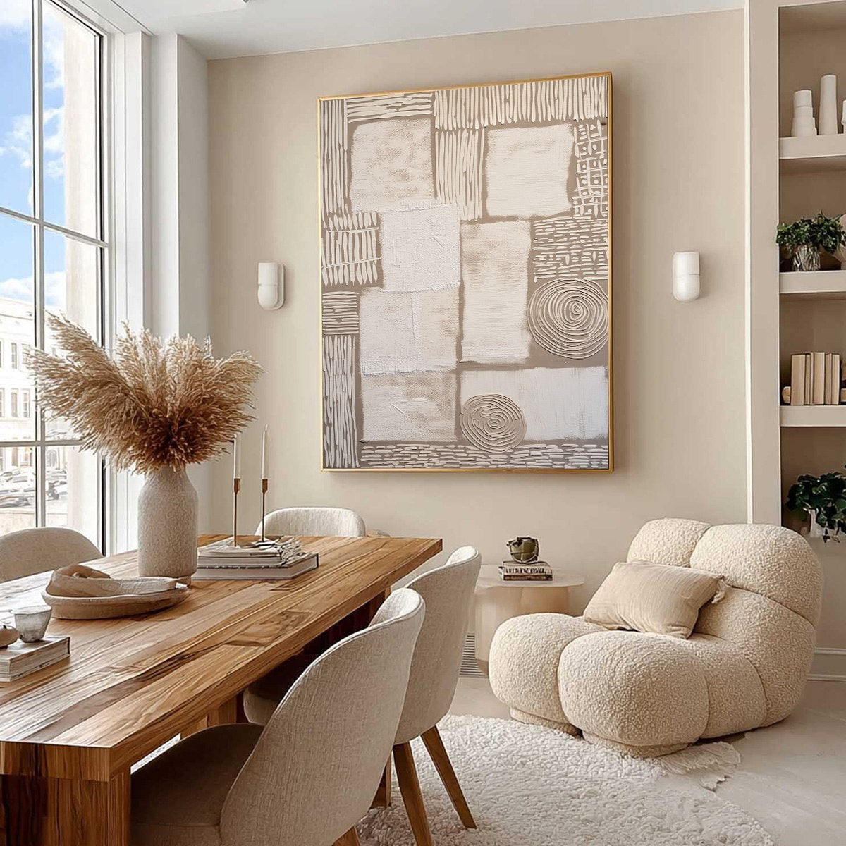 TERRA FIRMA: Textured Wabi-Sabi Abstract Painting for Modern Interiors