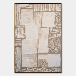 TERRA FIRMA: Textured Wabi-Sabi Abstract Painting for Modern Interiors