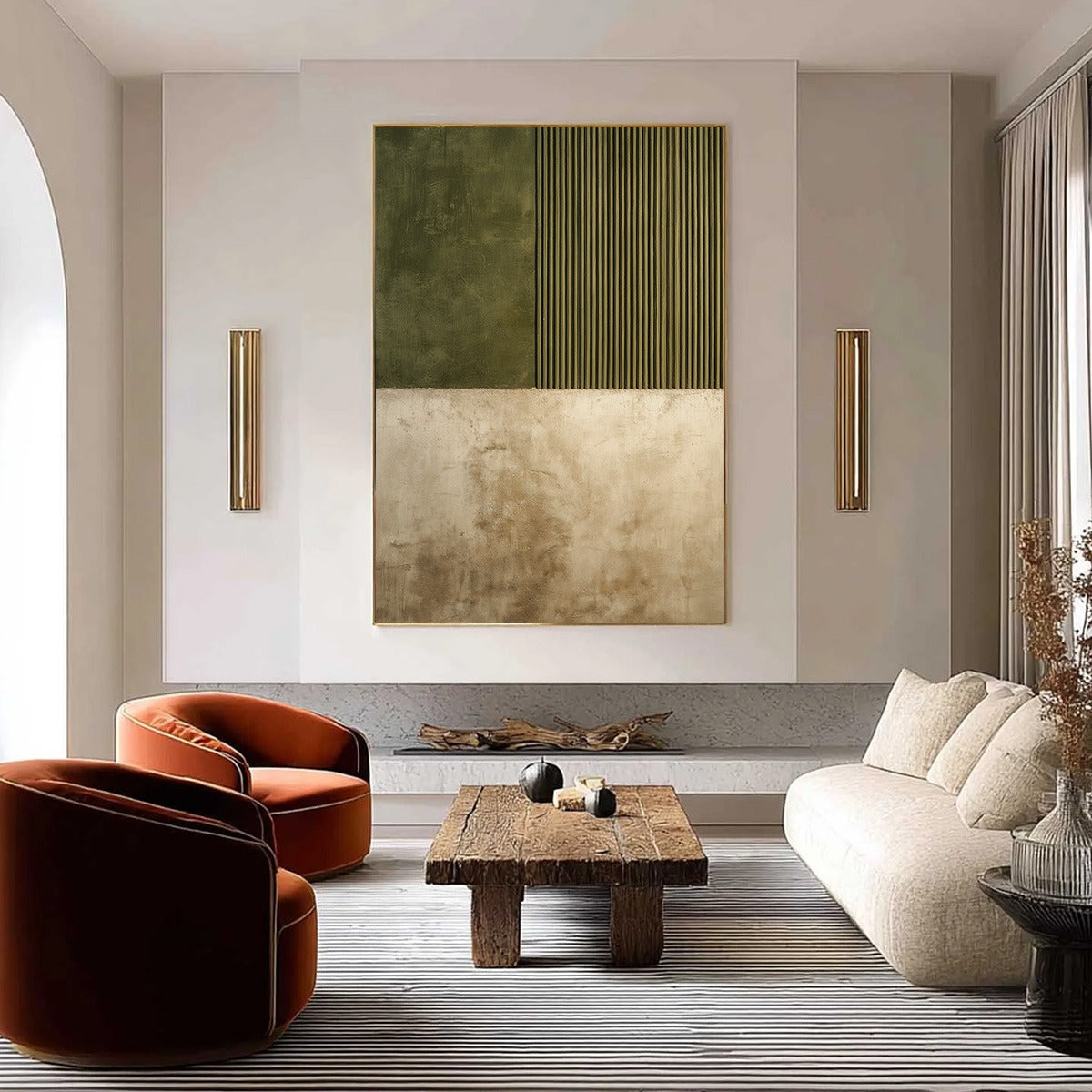 TERRA FIRMA: Textured Wabi Sabi Abstract Painting in Earth Tones